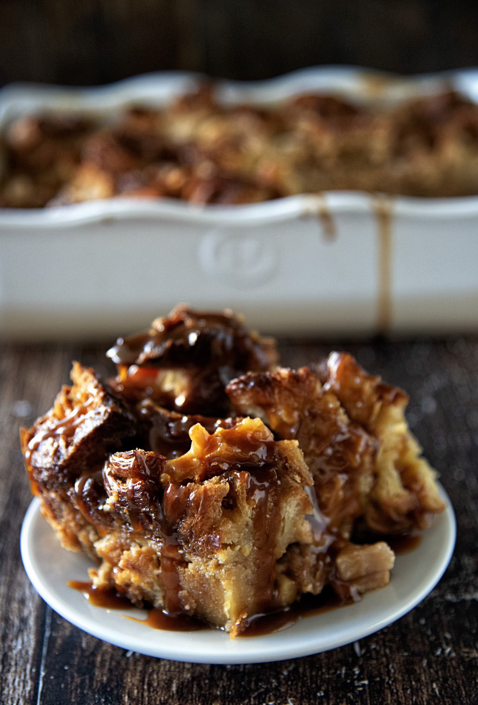 Honey Pear Ginger Bread Pudding 