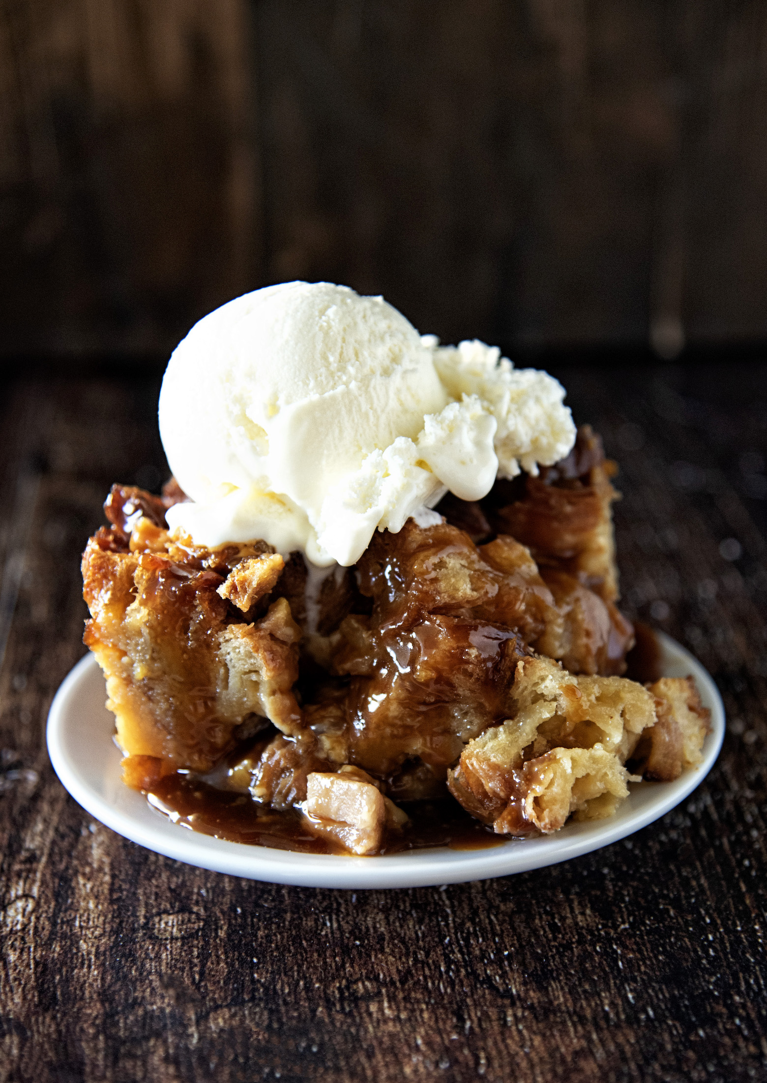 Honey Pear Ginger Bread Pudding