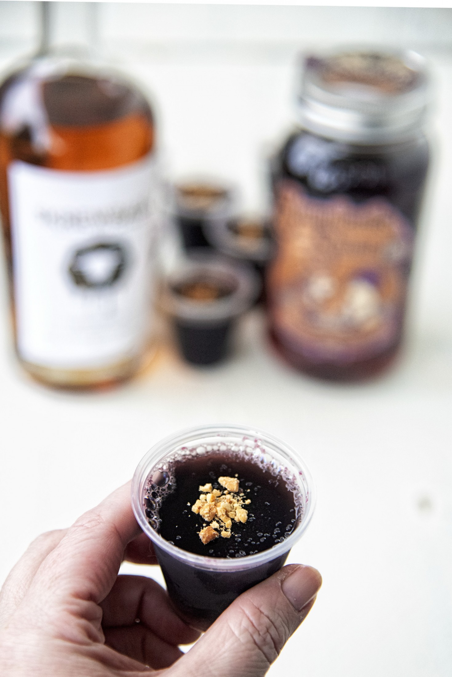 Peanut Butter Grape Jelly JellO Shots Sweet ReciPEAs