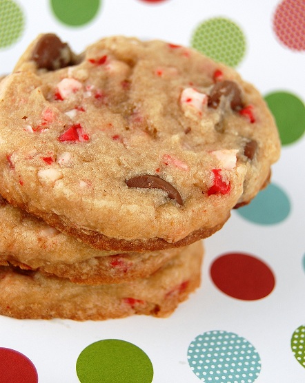 Peppermint Crunch-Milk Chocolate Chip Cookies