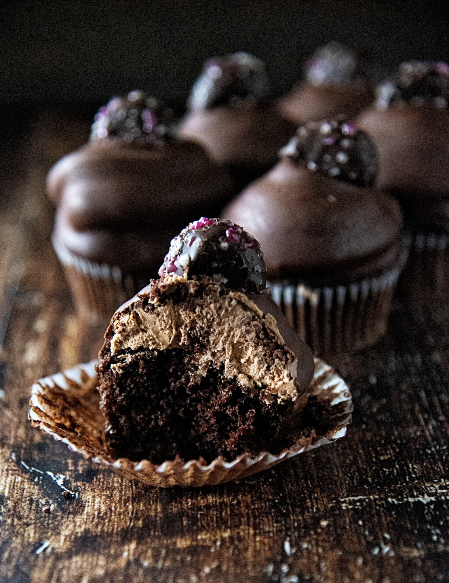 Peppermint Mocha Latte Cupcakes