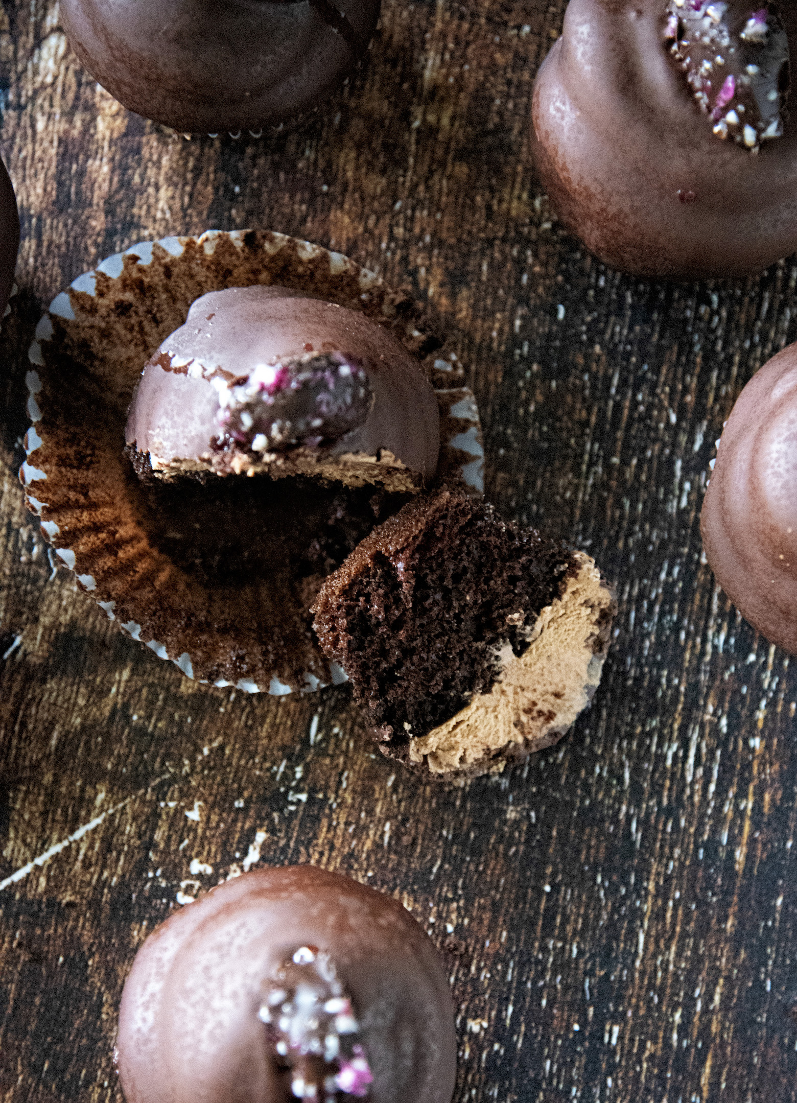 Peppermint Mocha Latte Cupcakes