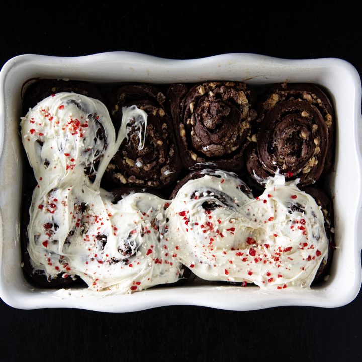 Peppermint Mocha Latte Sweet Rolls