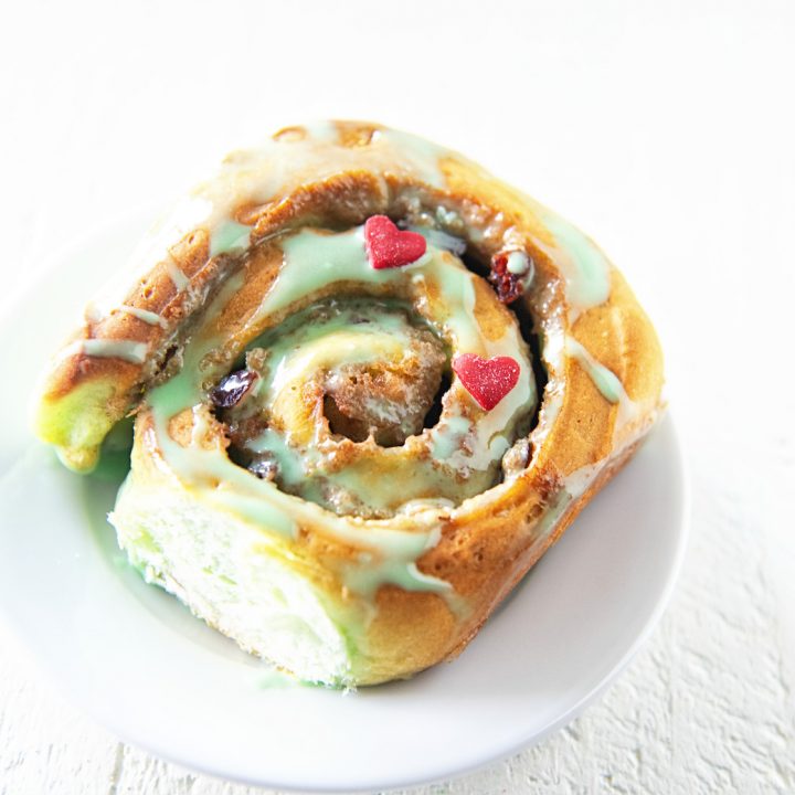 The Grinch Cranberry Cinnamon Rolls