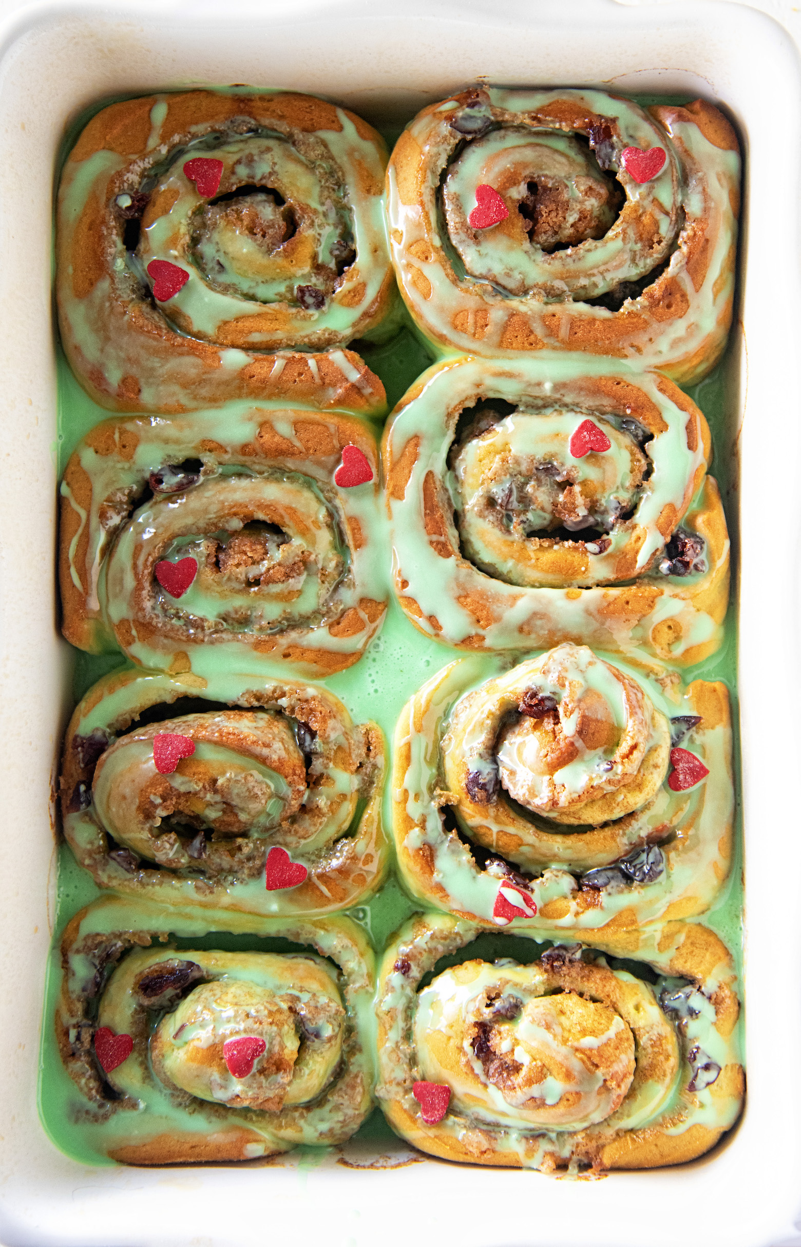 The Grinch Cranberry Cinnamon Rolls