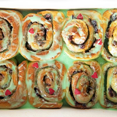 The Grinch Cranberry Cinnamon Rolls