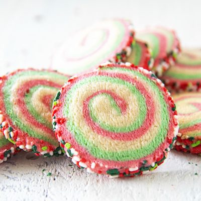 Vanilla Mint Pinwheel Cookies