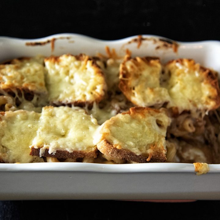 French Onion Soup Baked Pasta