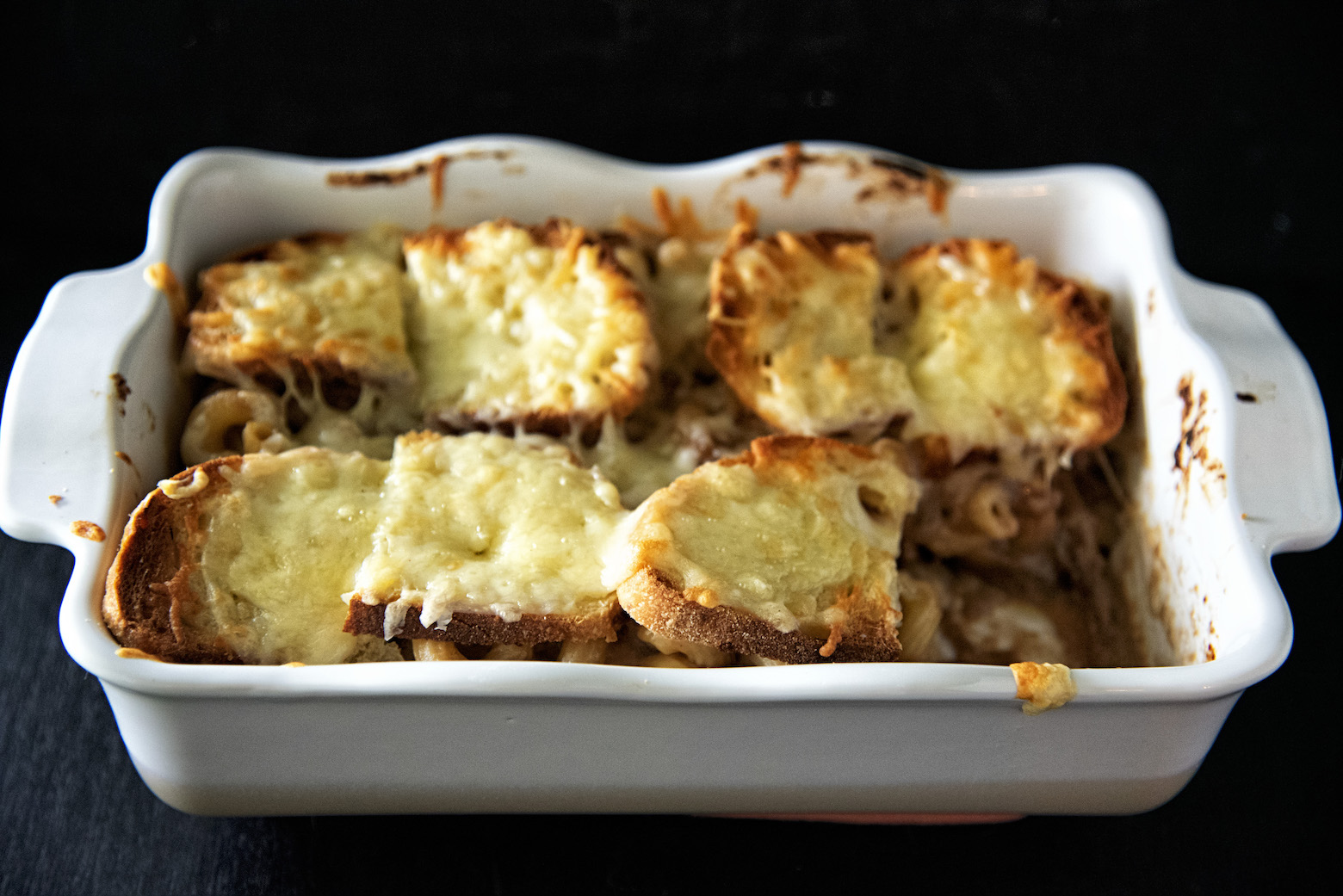 French Onion Soup Baked Pasta 