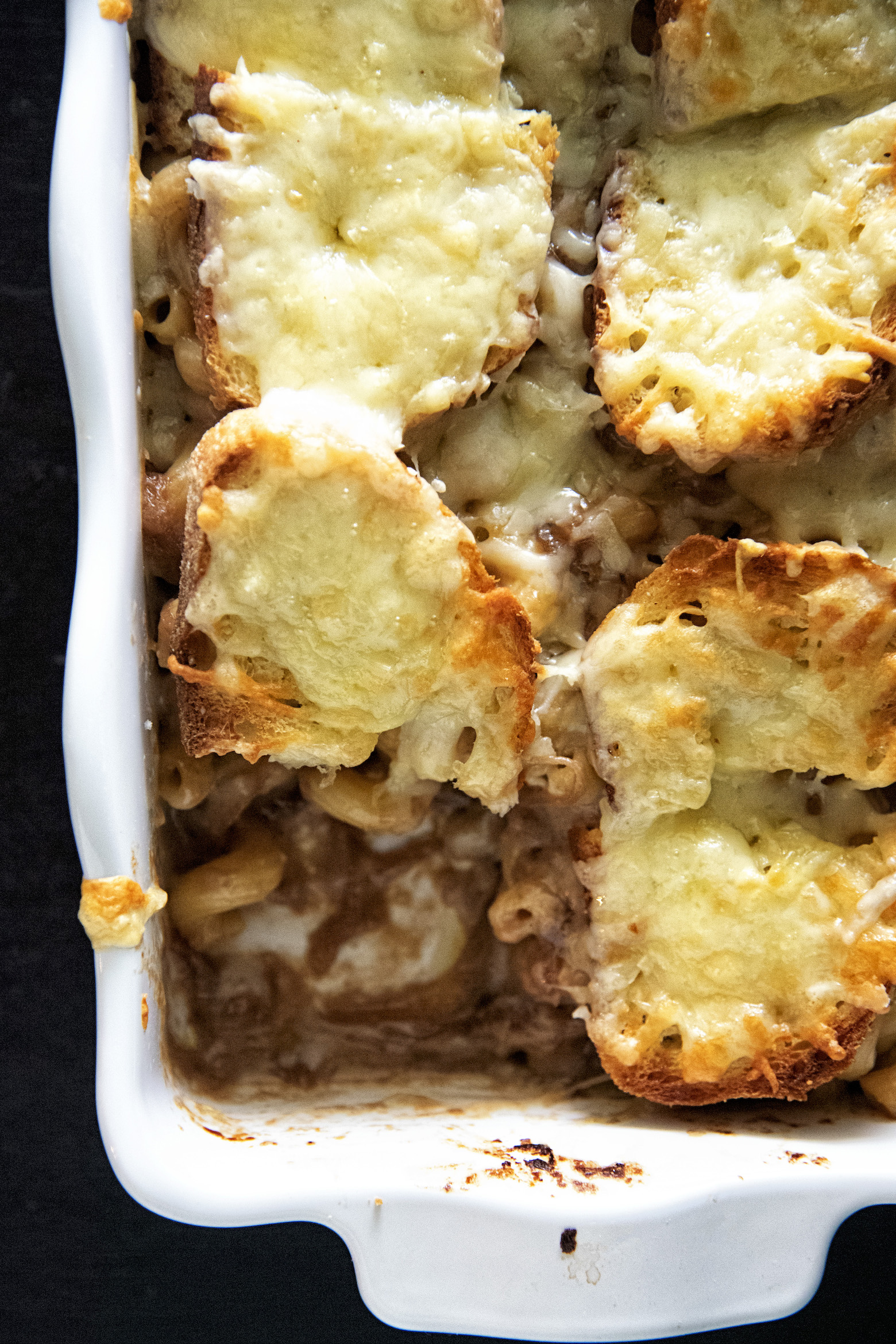 French Onion Soup Baked Pasta 