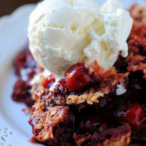 Red Velvet Cherry Dump Cake