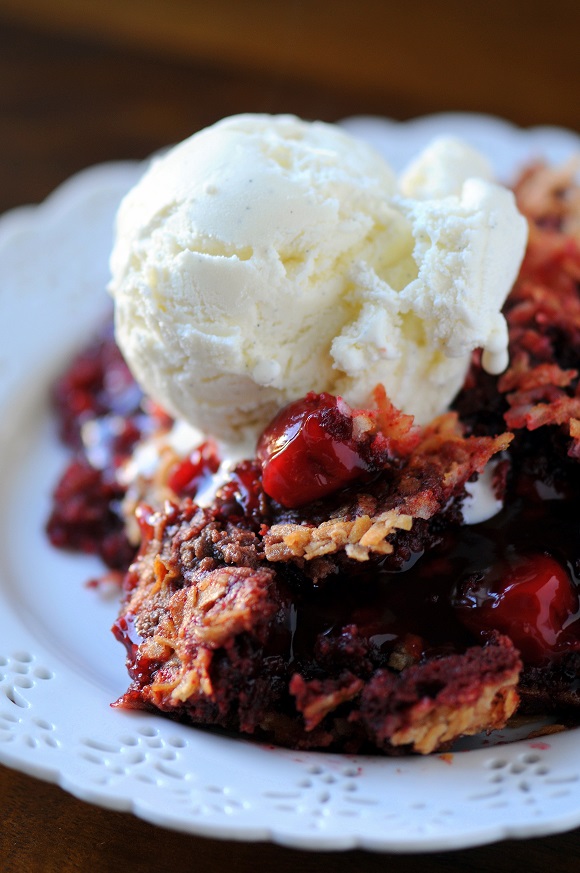 Red Velvet Cherry Dump Cake 