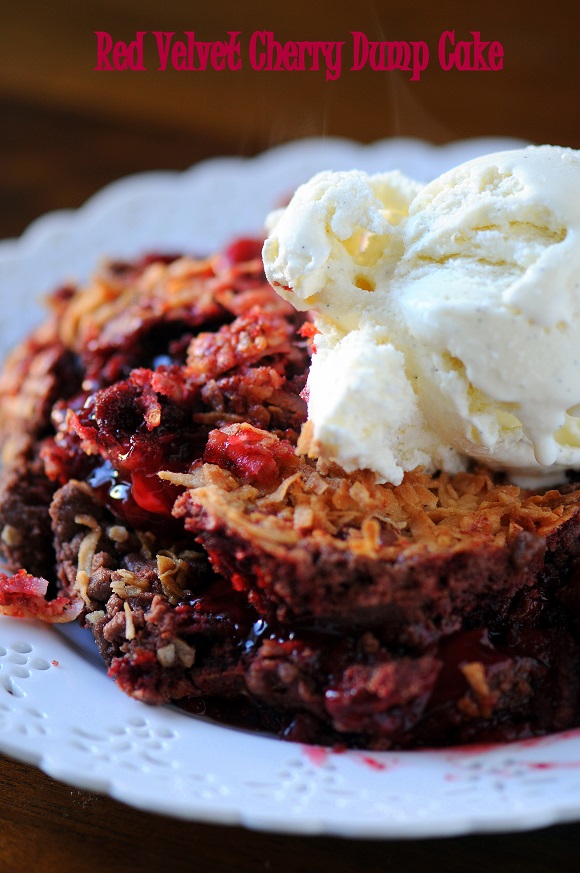 Red Velvet Cherry Dump Cake 