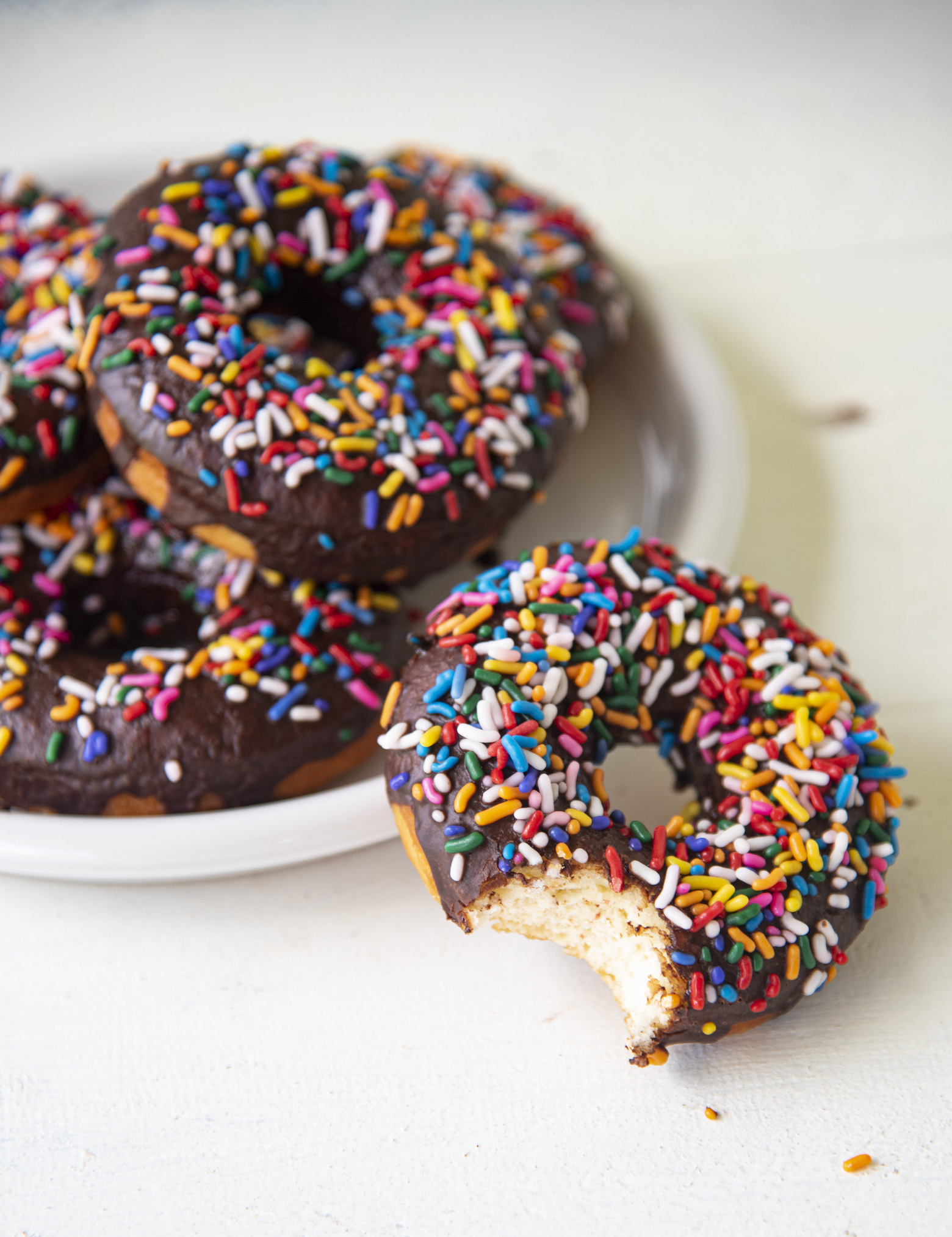 Chocolate Sprinkle Yeast Donuts 