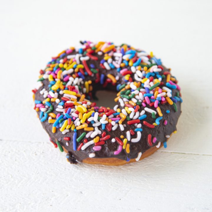 Chocolate Sprinkle Yeast Donuts