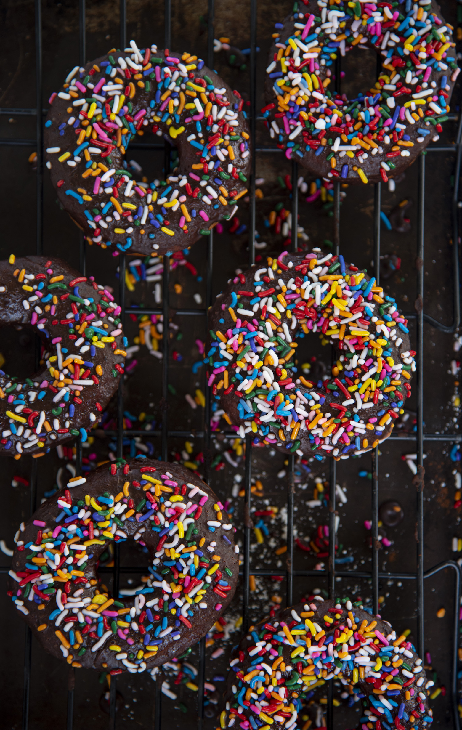 Chocolate Sprinkle Yeast Donuts 