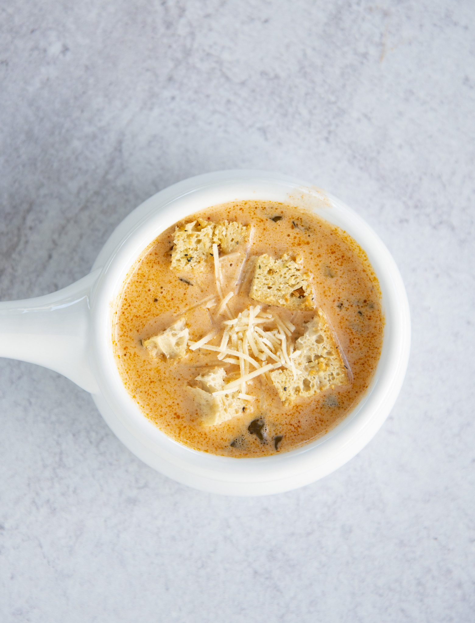 Creamy Tomato Spinach Orzo Soup