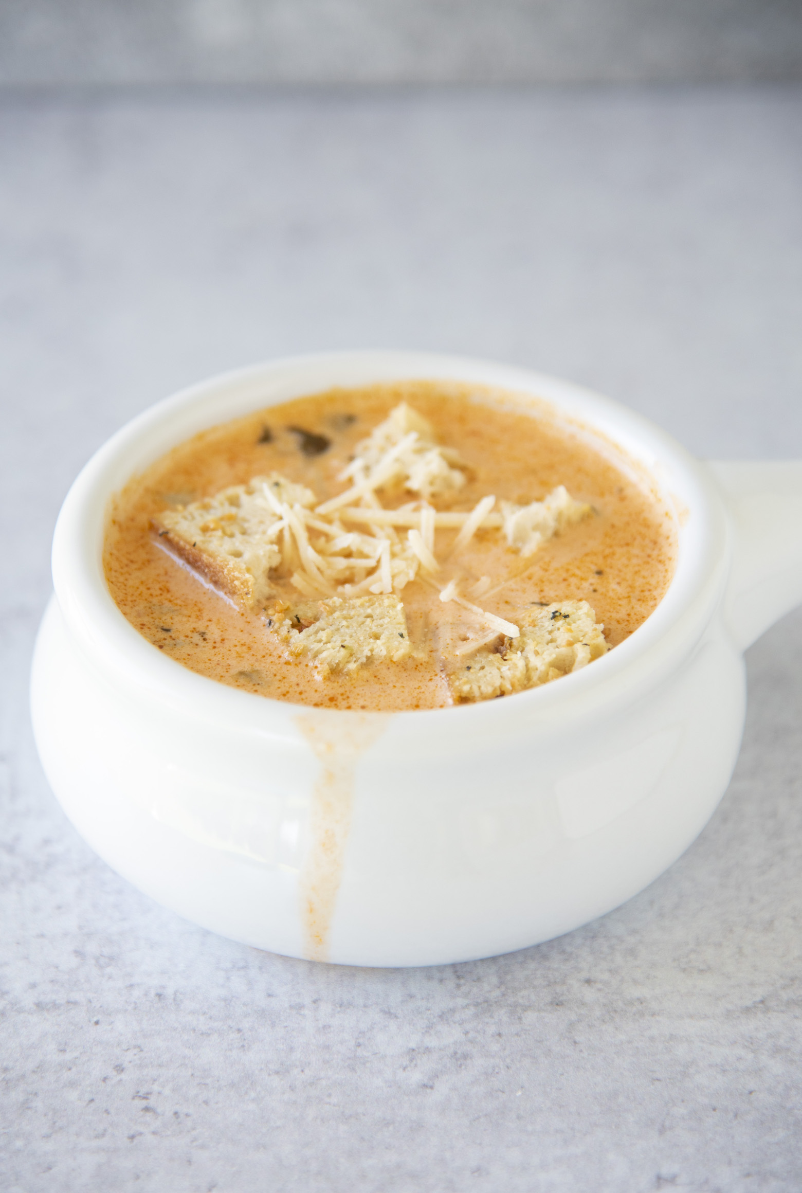 Creamy Tomato Spinach Orzo Soup