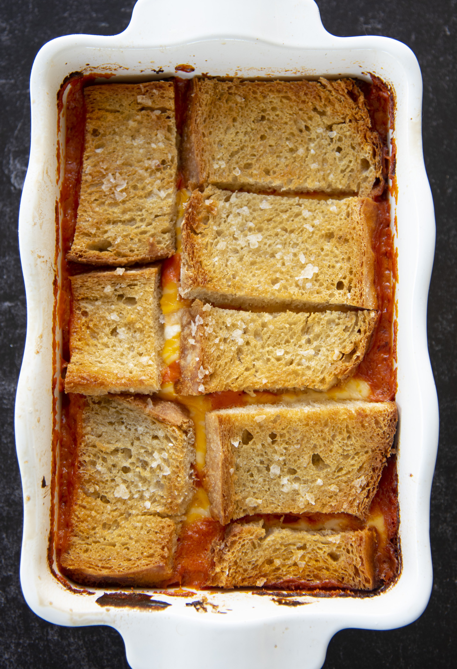 Grilled Cheese Tomato Soup Casserole 