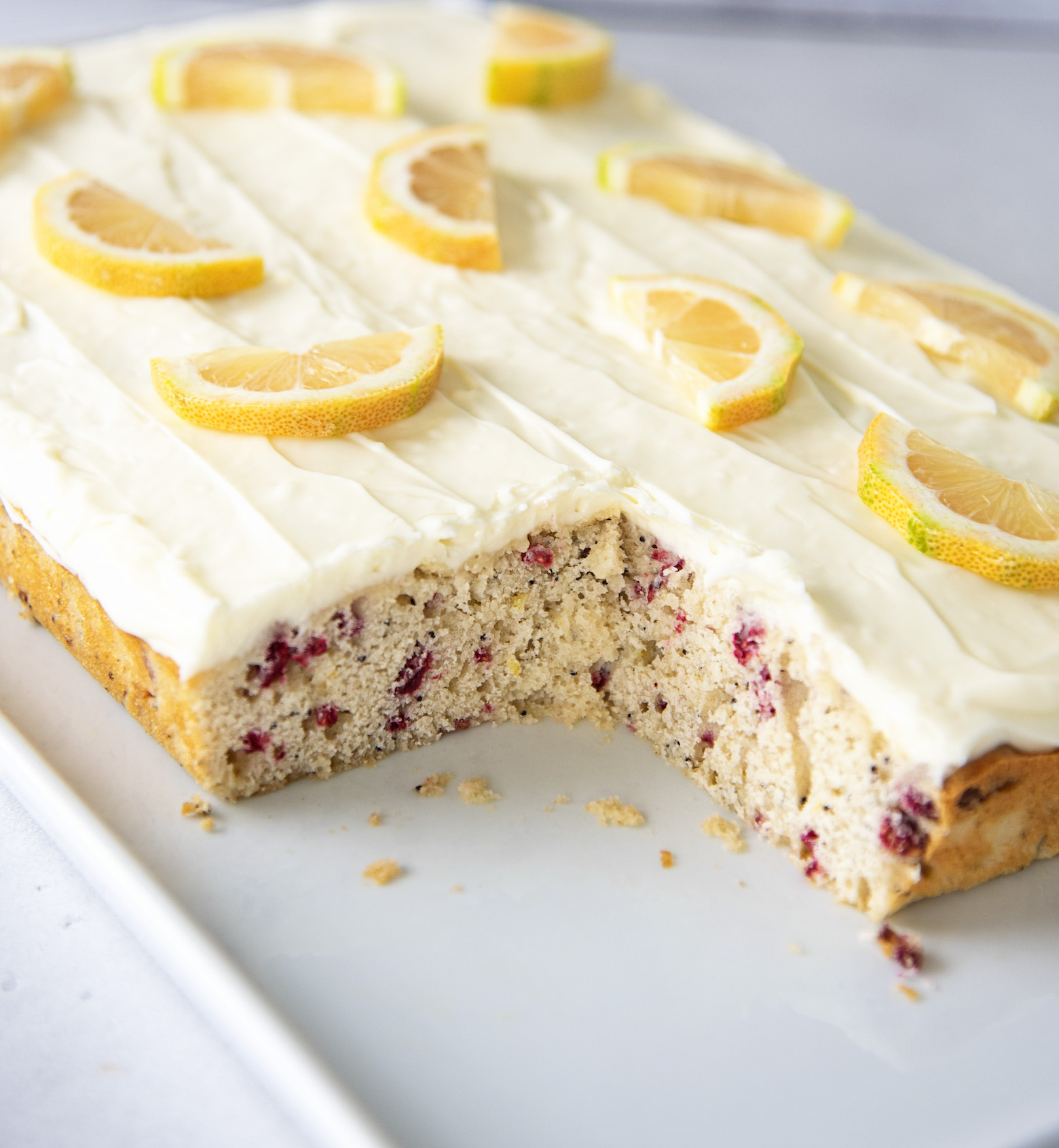 Pink Lemon Poppyseed Cake