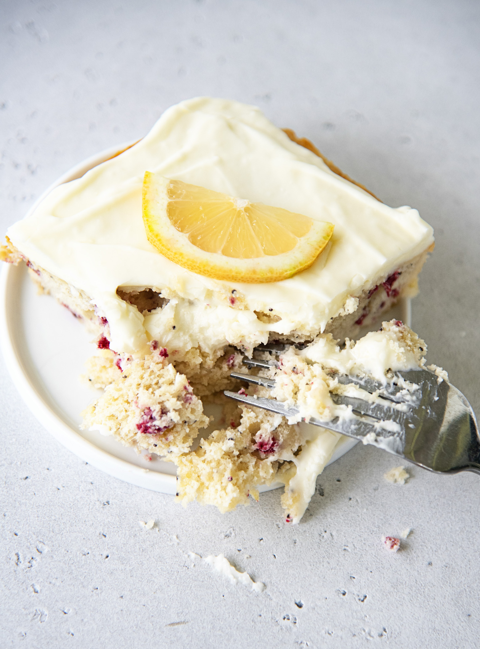 Pink Lemon Poppyseed Cake