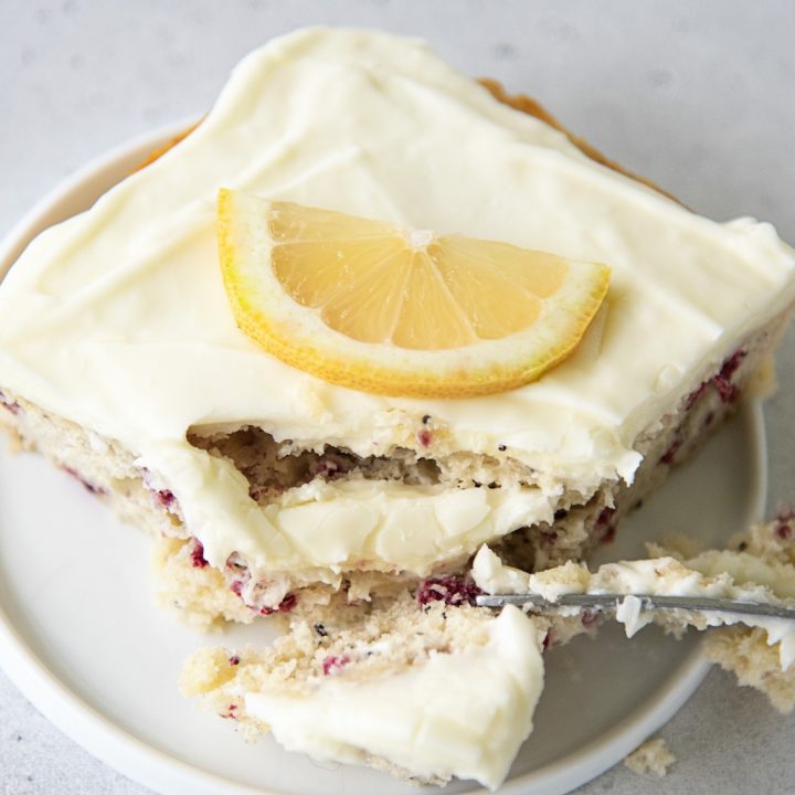 Pink Lemon Poppyseed Cake