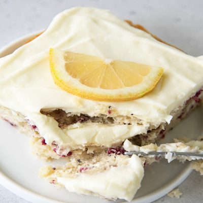 Pink Lemon Poppyseed Cake