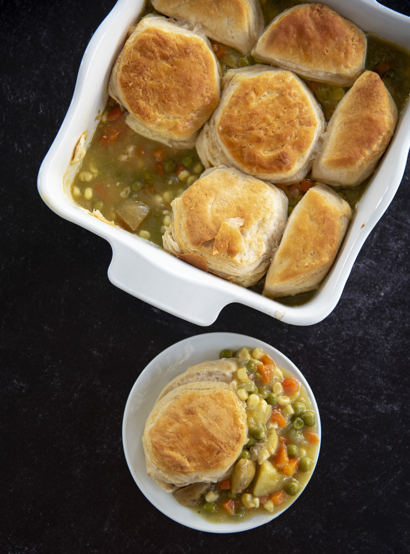 Vegetable Biscuit Pot Pie Cobbler