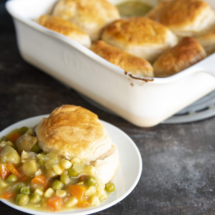 Vegetable Biscuit Pot Pie Cobbler