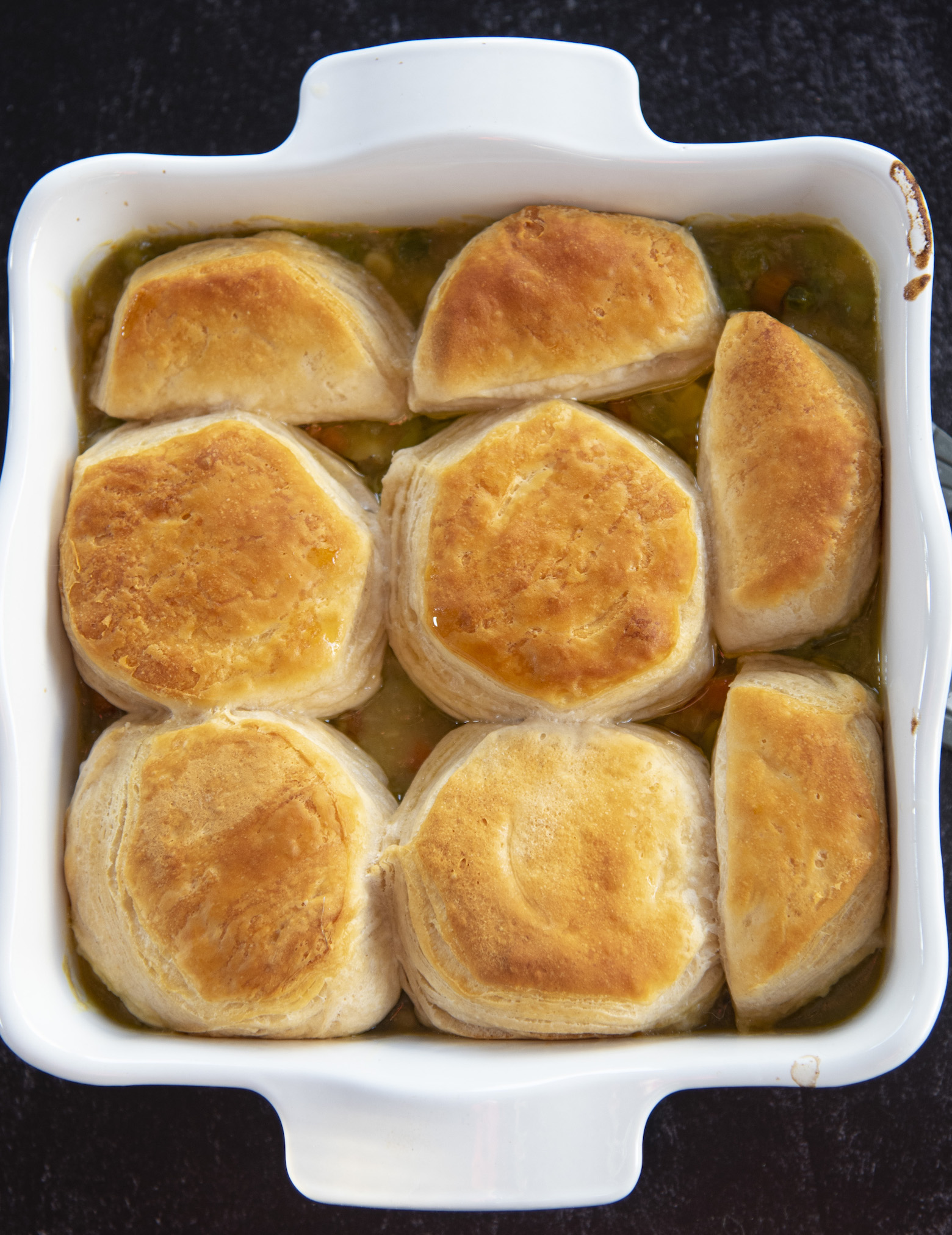 Vegetable Biscuit Pot Pie Cobbler