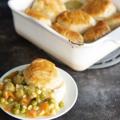 Vegetable Biscuit Pot Pie Cobbler