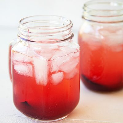 Fresh Plum Vanilla Bean Vodka Cocktail