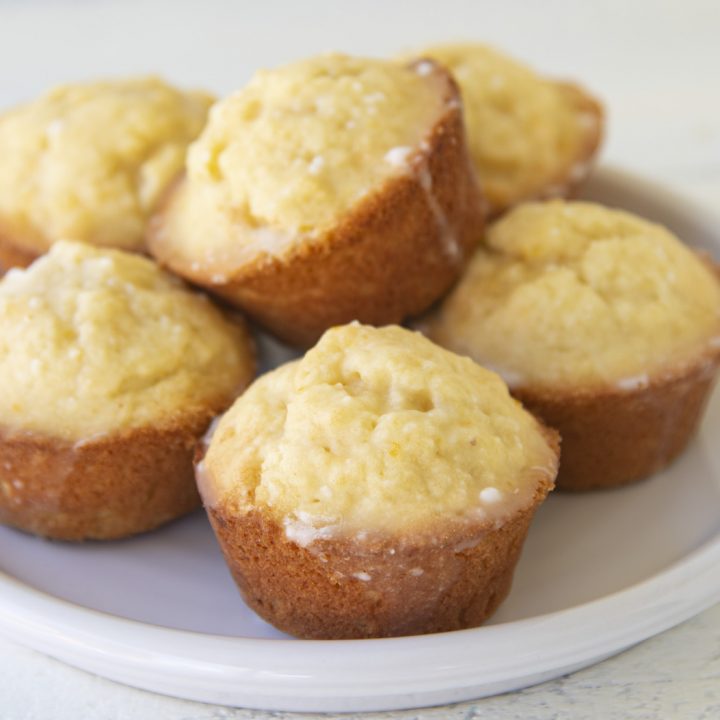 Orange Glazed Almond Muffins 