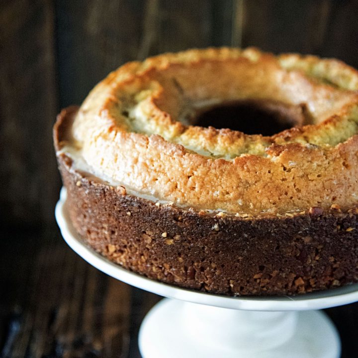 Maple Whiskey Pecan Pound Cake