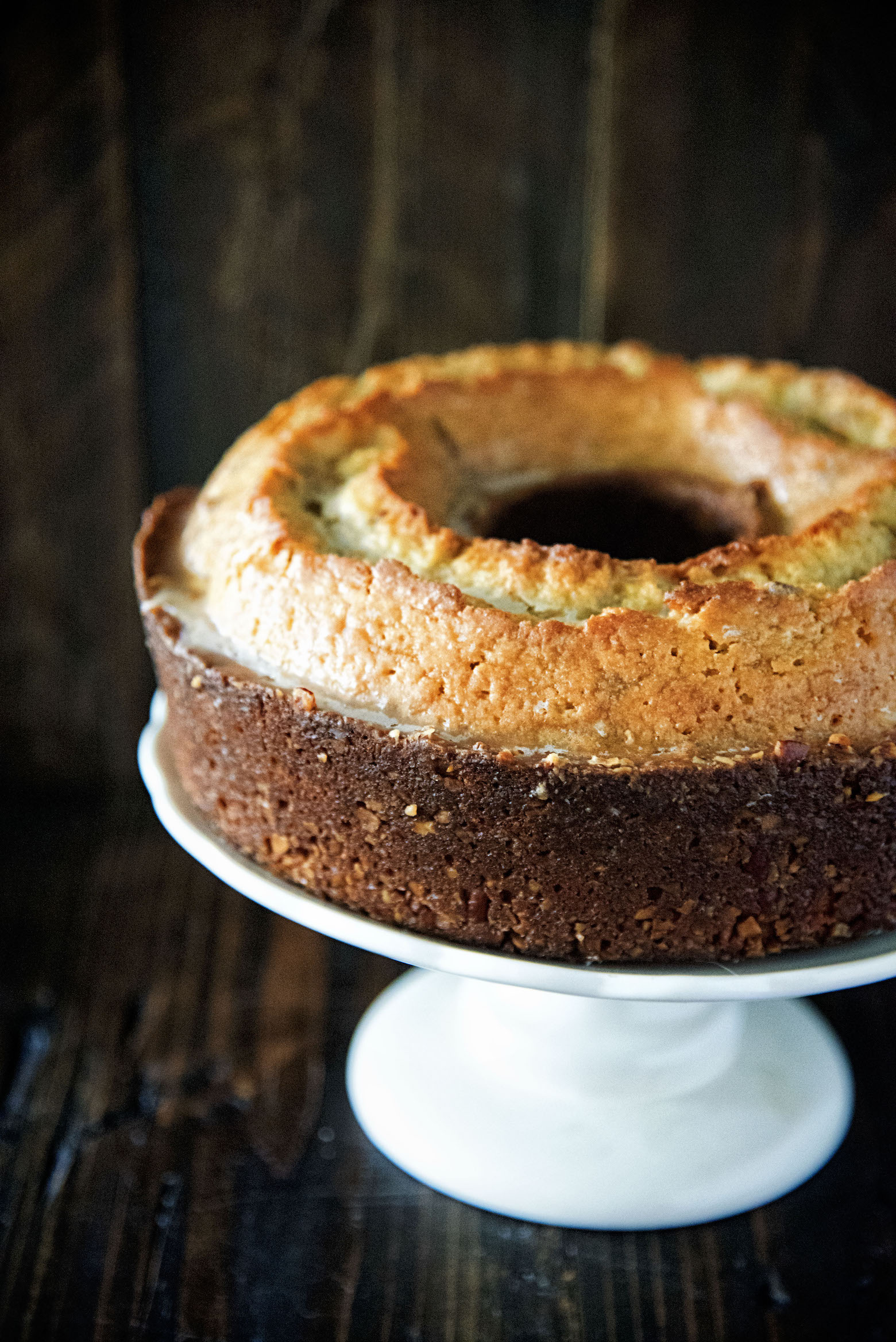 Maple Whiskey Pecan Pound Cake