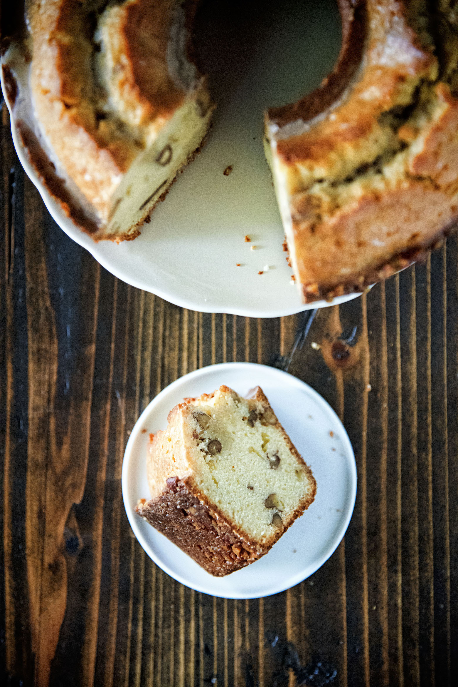 Maple Whiskey Pecan Pound Cake