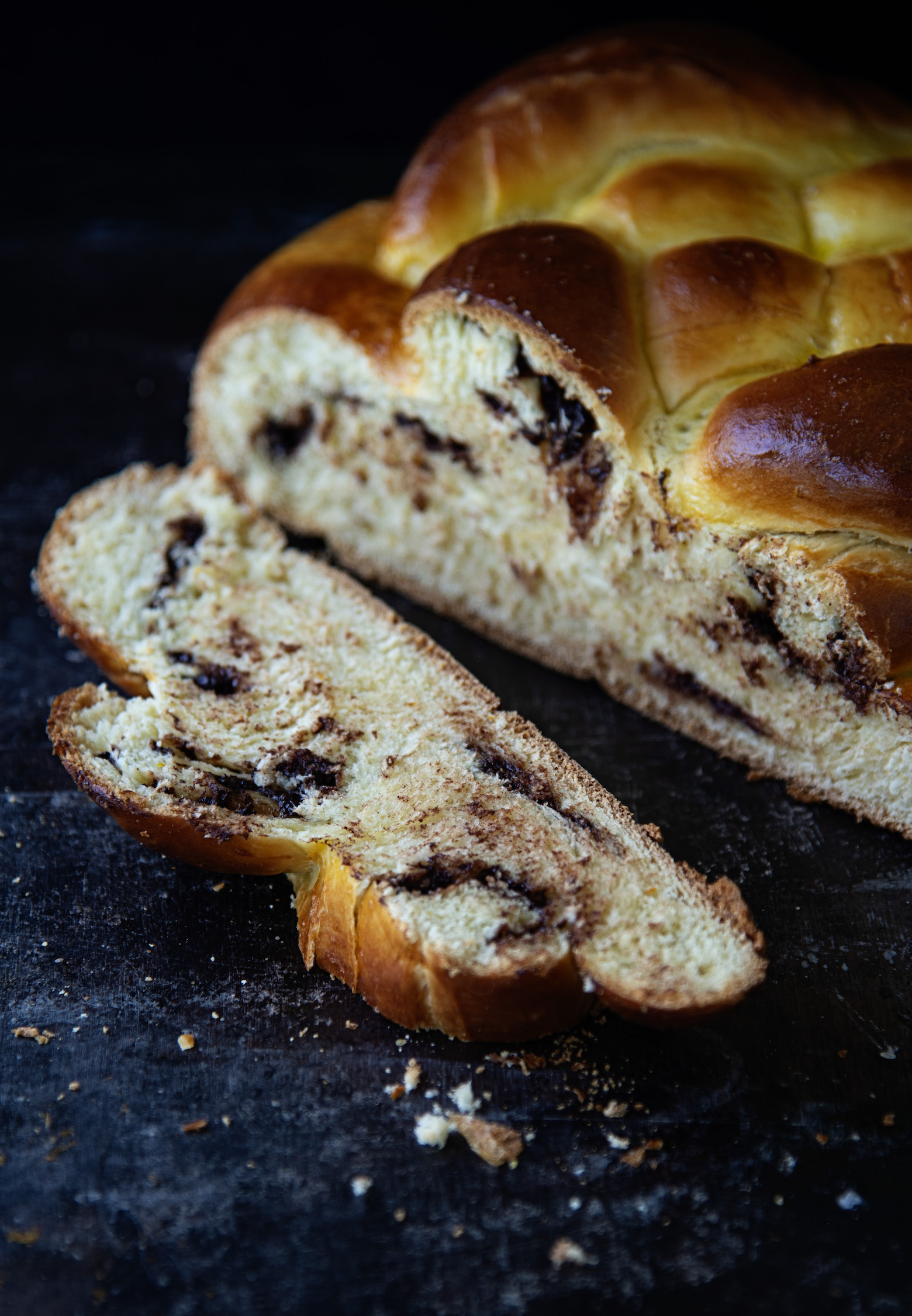 Orange Blossom Chocolate Challah Bread 