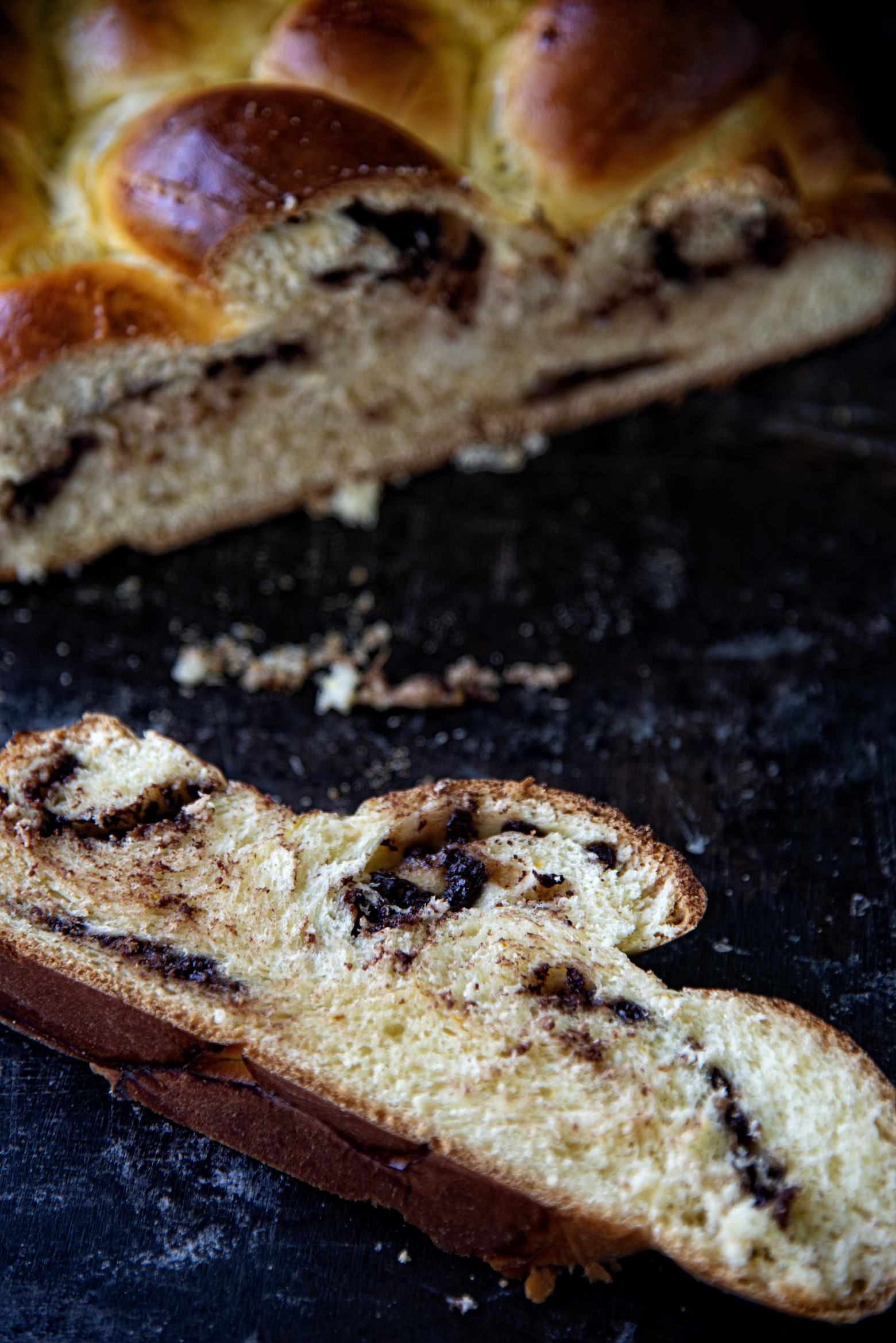 Orange Blossom Chocolate Challah Bread