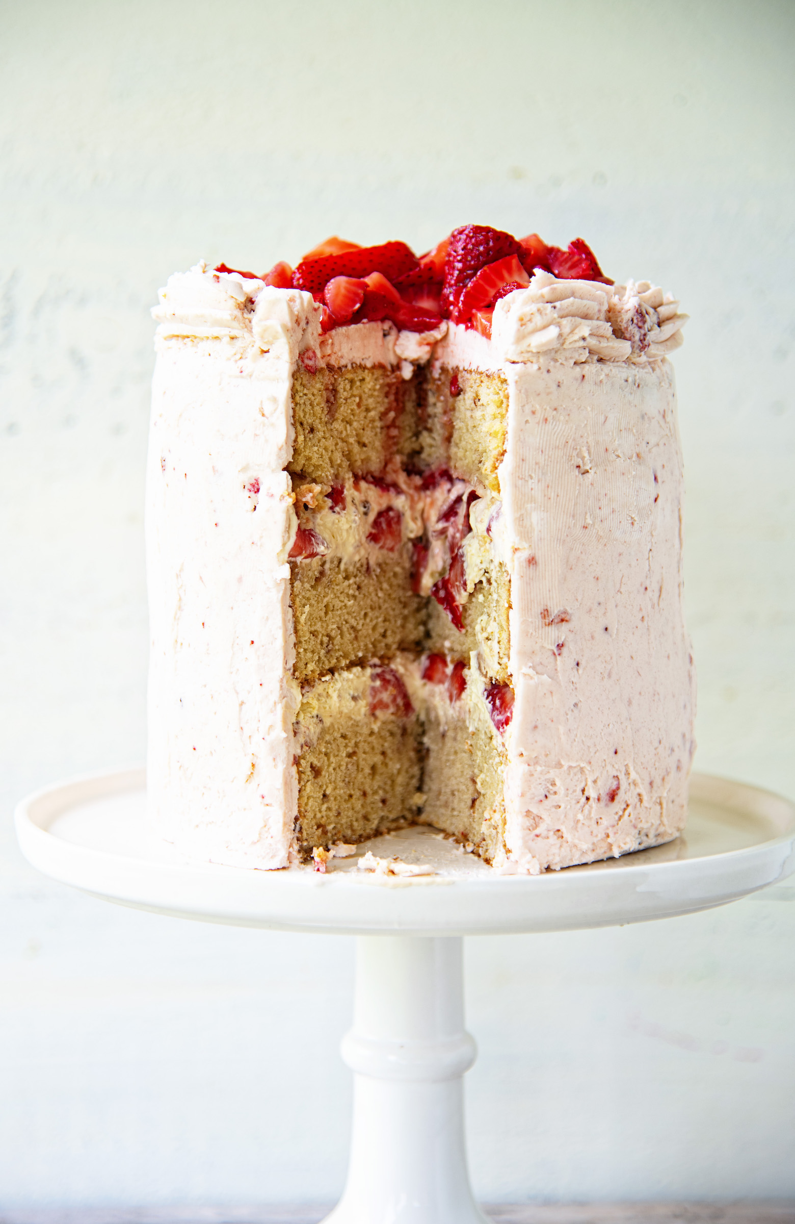 Strawberry Mascarpone Buttermilk Layer Cake