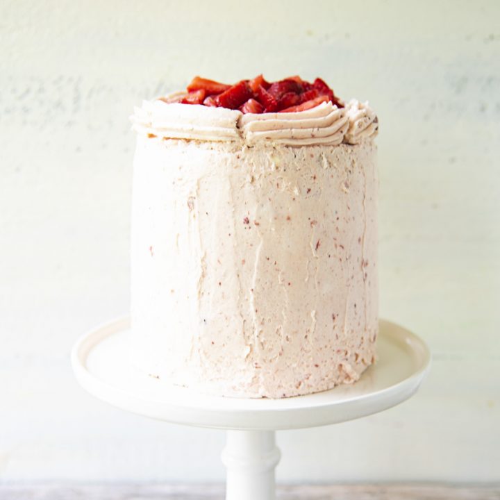 Strawberry Mascarpone Buttermilk Layer Cake