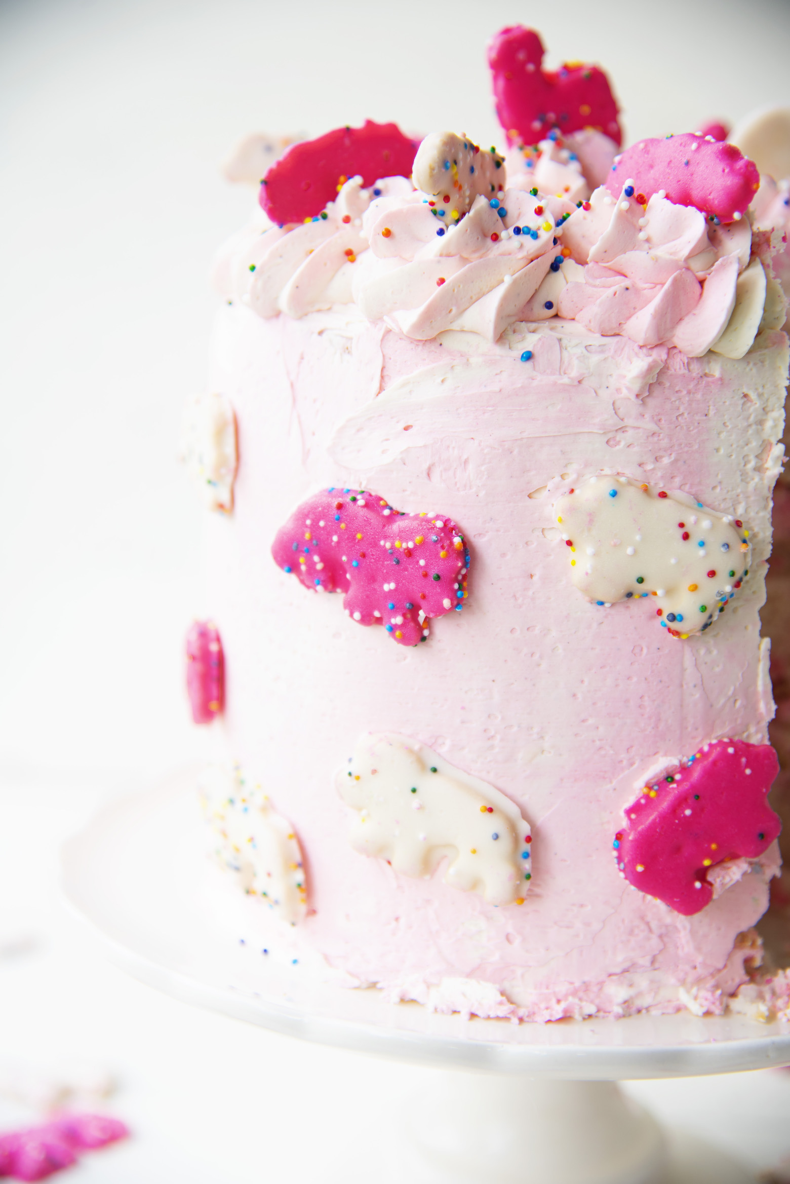 Circus Animal Cookie Layer Cake - Sweet ReciPEAs