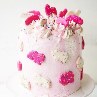 Circus Animal Cookie Layer Cake