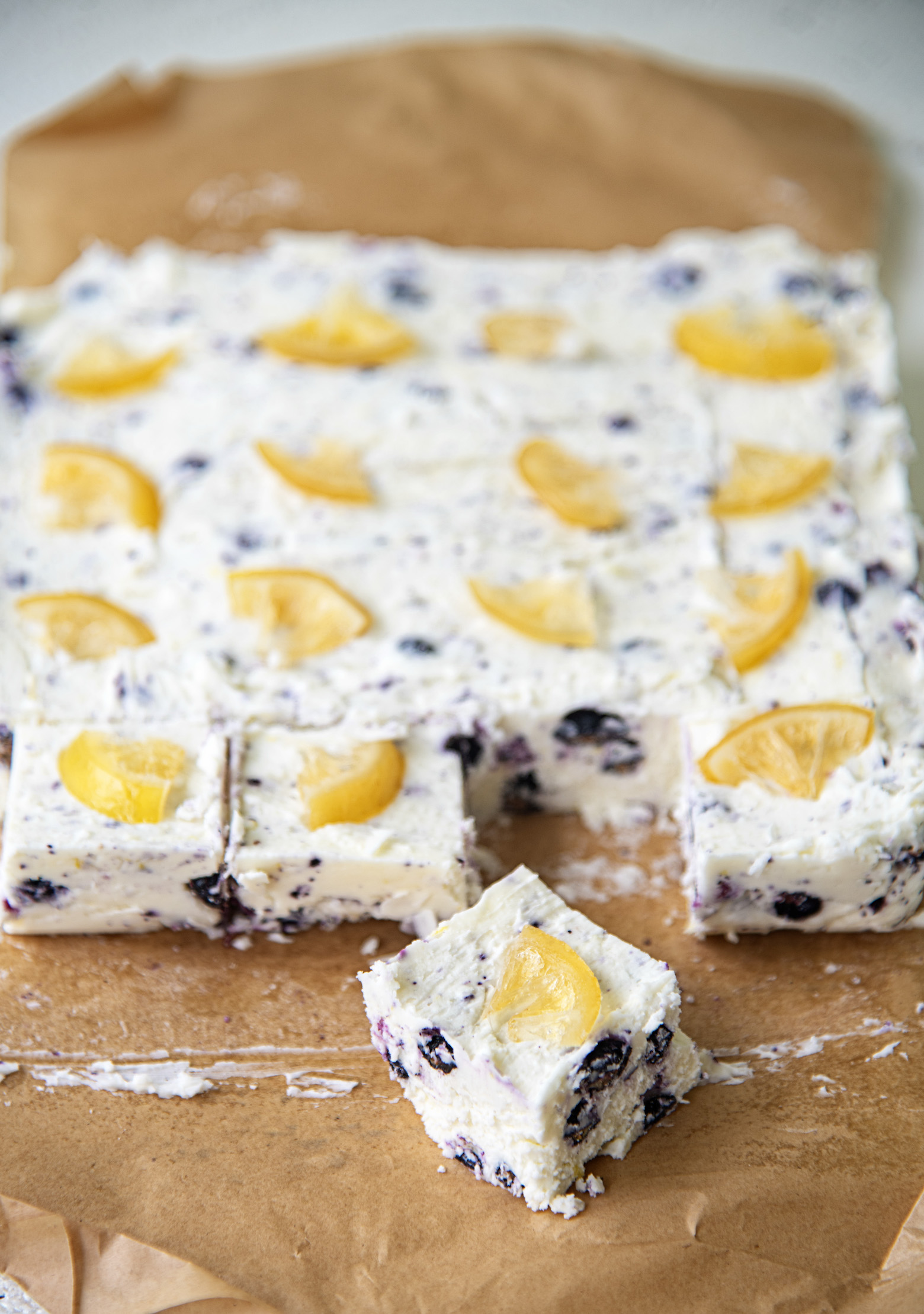 Lemon Blueberry Mascarpone Fudge