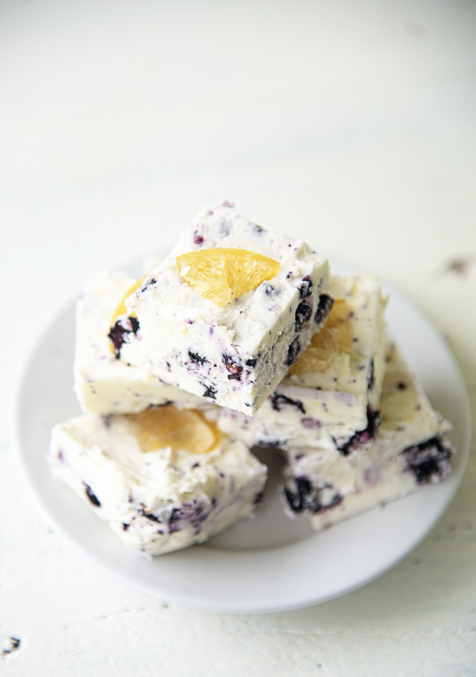 Lemon Blueberry Mascarpone Fudge