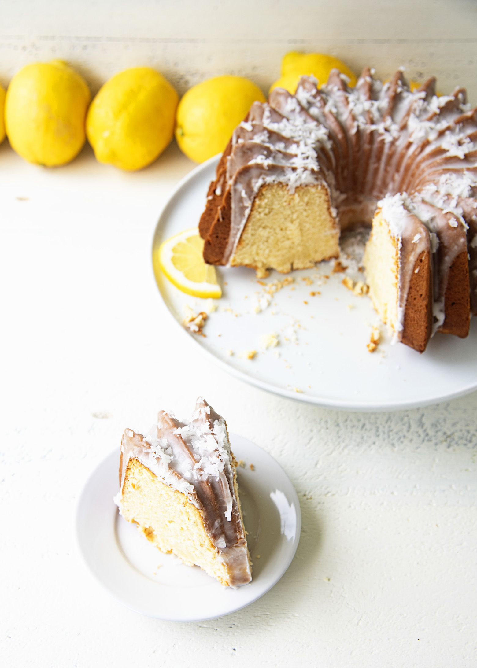 Lemon Coconut Mascarpone Pound Cake