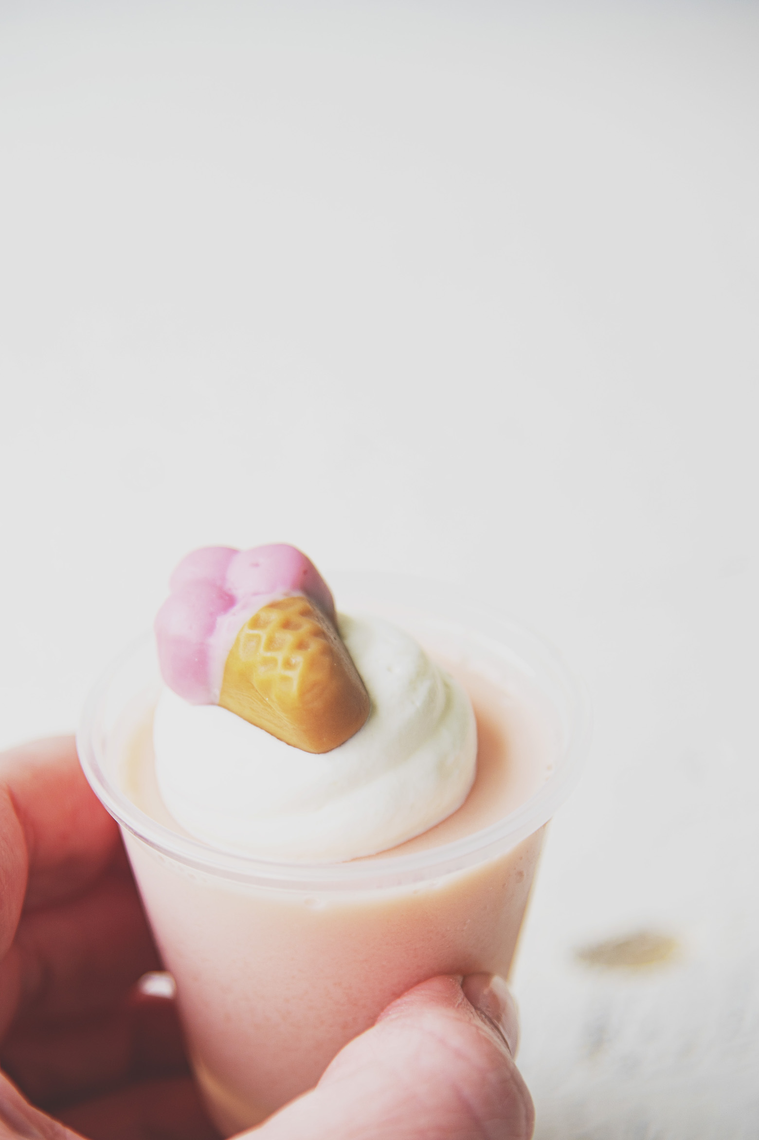Strawberry Ice Cream Jell-O Shots 
