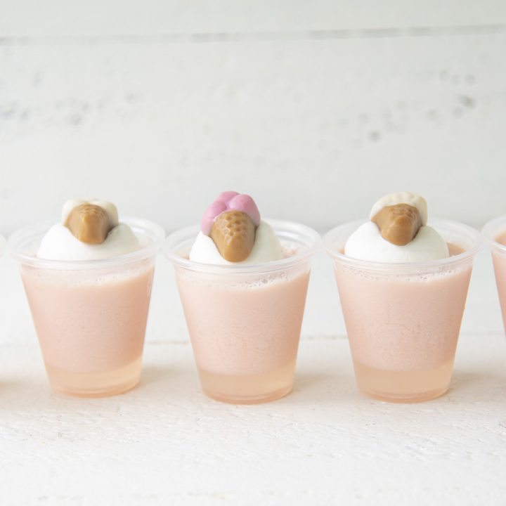 Strawberry Ice Cream Jell-O Shots 