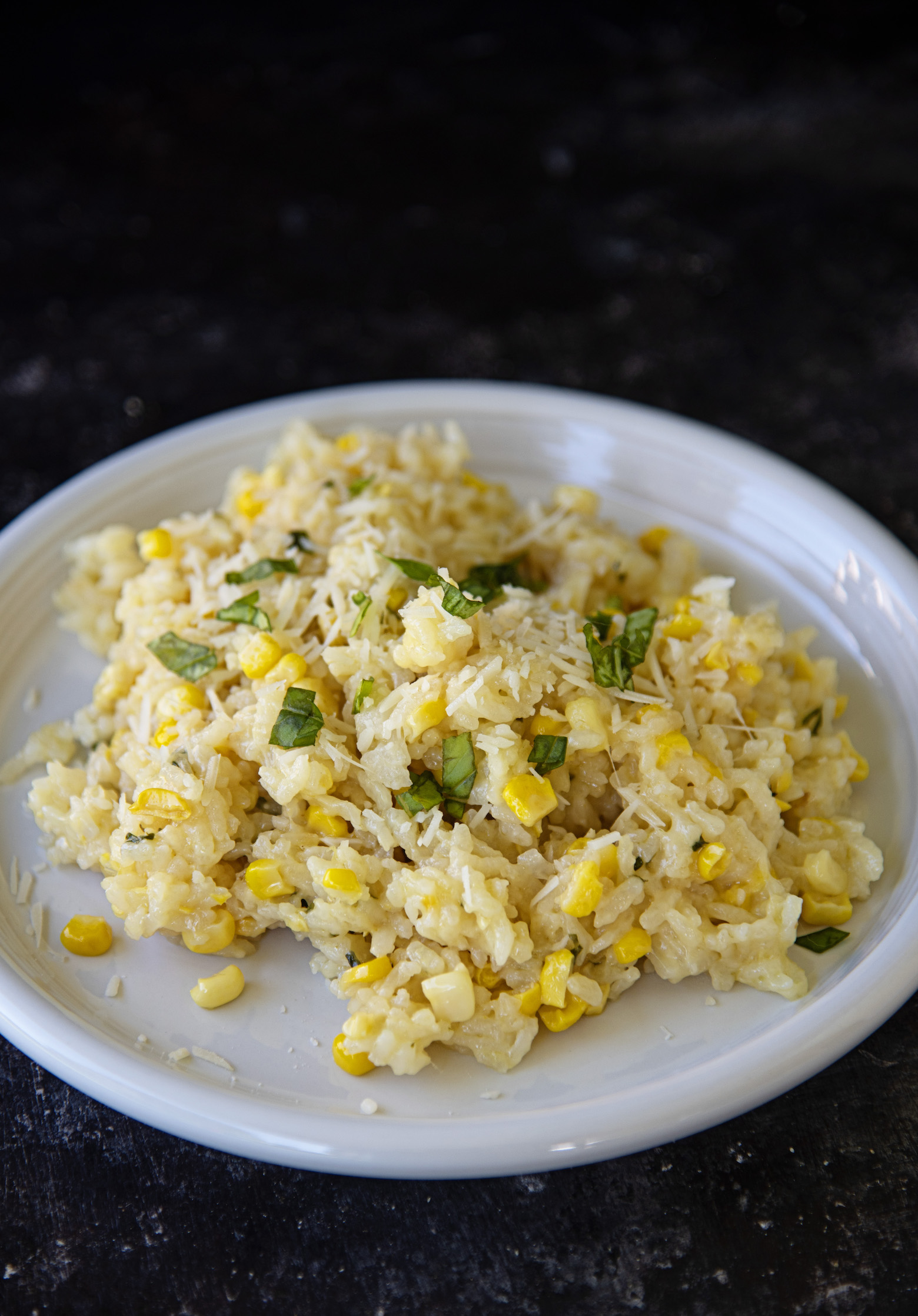 Sweet Corn Parmesan Oven Risotto