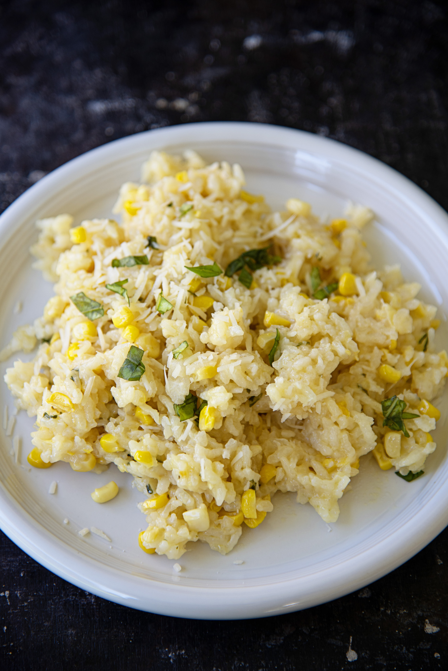 Sweet Corn Parmesan Oven Risotto