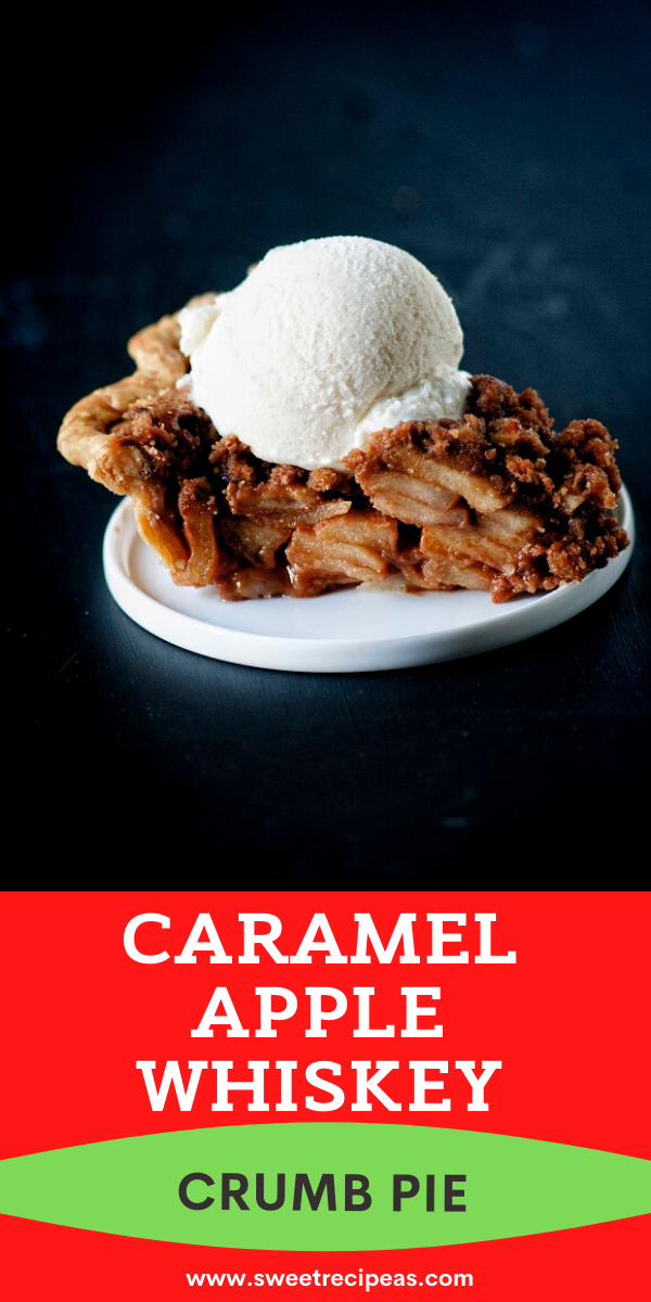 Caramel Apple Whiskey Crumb Pie